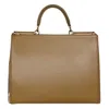 DOLCE & GABBANA BROWN LEATHER SHOULDER BAG