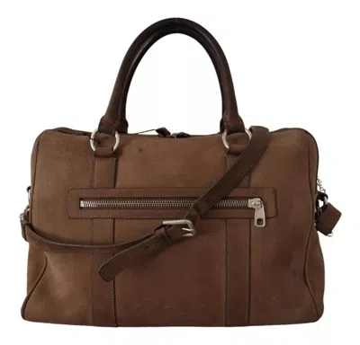 Pre-owned Dolce & Gabbana Brown Leather Shoulder Strap Travel Messenger Gym Men Men's Bag ()