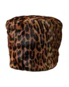 Dolce & Gabbana Brown Leopard Fur Women Bucket Women's Hat In Brown