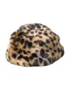 Dolce & Gabbana Brown Leopard Fur Women Bucket Women's Hat In Brown