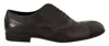 Dolce & Gabbana Brown Lizard Skin Leather Oxford Dress Men's Shoes In Brown