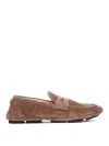DOLCE & GABBANA BROWN LOAFERS ROUND TOE SLIP ON