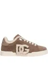Dolce & Gabbana Suede Sneakers With Shearling Lining Shoes In Brown