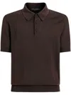 Dolce & Gabbana Brown Polo In Cotton Short-sleeves In Brown