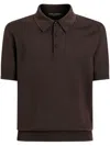 Dolce & Gabbana Brown Polo In Cotton Short-sleeves In Brown