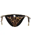 Dolce & Gabbana Brown Polyamide Blend Bikini Bottoms Women In Multi
