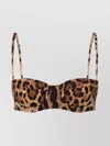 Dolce & Gabbana Leopard-print Satin Balconette Bra With Lace
