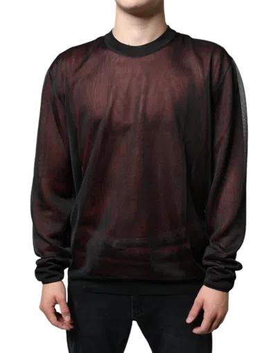Pre-owned Dolce & Gabbana Brown Polyester Pullover Sweatshirt Men's Sweater ()