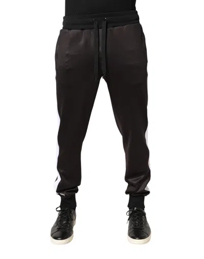 Dolce & Gabbana Brown Polyester Skinny Jogger Trouser Pants
