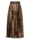 Dolce & Gabbana Patterned Skirt In Brown