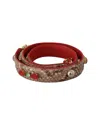 Dolce & Gabbana Chic Brown Python Leather Bag Strap