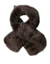 Dolce & Gabbana Brown Raccoon Fur Neck Warmer Winter Scarf In Brown