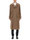 Dolce & Gabbana Double-breasted Wool Blend Jacket In Brown