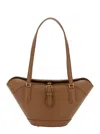 Dolce & Gabbana Brown Shoulder Bag With Two Top Handles And Buckle Closure On The Front In Leather Woman