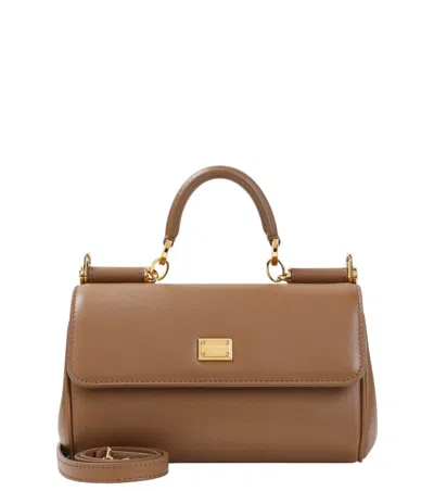 Dolce & Gabbana Brown Sicily Mini Satchel