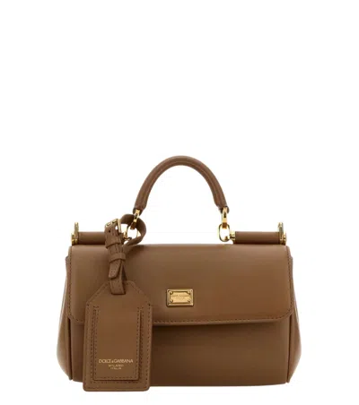 Dolce & Gabbana Brown Sicily Mini Satchel