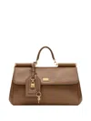 Dolce & Gabbana Handbag Soft Leather Padlock Detail In Neutral