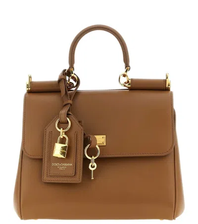 Dolce & Gabbana Brown Sicily Small Satchel