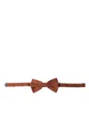 Dolce & Gabbana Brown Silk Adjustable Neck Men Bow Tie In Brown