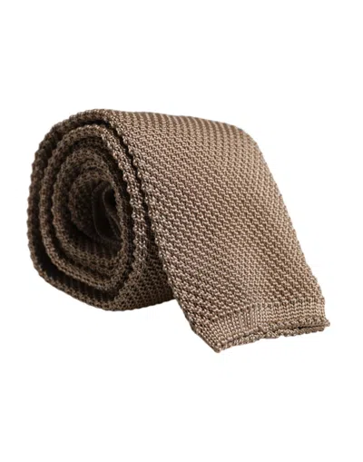 Dolce & Gabbana Brown Silk Adjustable Neckmen's Men's Tie