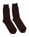 Dolce & Gabbana Brown Solid Cotton Stretch Mid Calf Socks In Brown