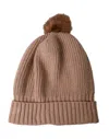 Dolce & Gabbana Brown Solid Knitted Fur Ball Winter Beanie Hat In Brown