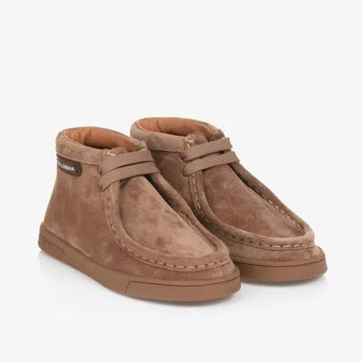 Dolce & Gabbana Brown Suede Leather Boots