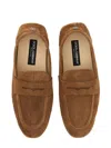 Dolce & Gabbana Brown Suede Loafers