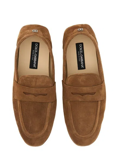 Dolce & Gabbana Brown Suede Loafers