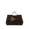 Dolce & Gabbana Women My Suede Tote Bag Decorated With A Sicily Padlock In Brown