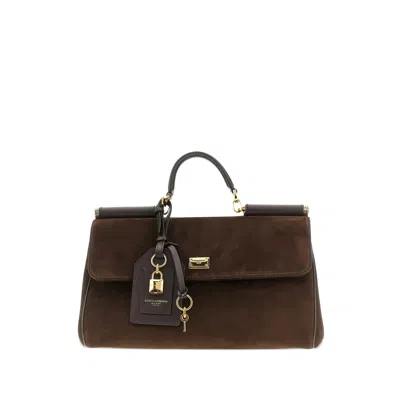 DOLCE & GABBANA DOLCE & GABBANA BROWN TOTE BAGS WOMEN