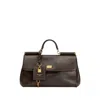 Dolce & Gabbana Women Brown Handbag With Key And Padlock Detail And Adjustable And Removable Shoulde In Brown
