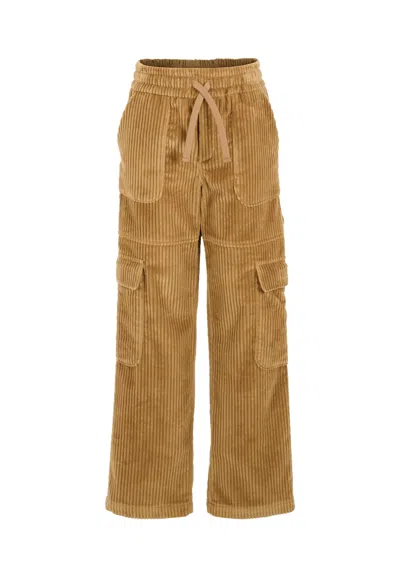 Dolce & Gabbana Kids' Brown Trousers For Boy With Logo