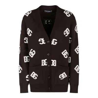 Dolce & Gabbana Brown Virgin Wool Sweaters