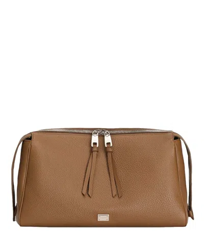 Dolce & Gabbana Brown Vittoria Large Crossbody Bag