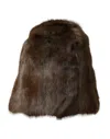 Dolce & Gabbana Brown Weasel Fur Womens Cashmere Hat Beanie In Brown