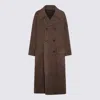 Dolce & Gabbana Notched-lapels Button-down Coat In Grey