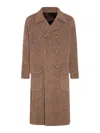 Dolce & Gabbana Double-breasted Wool Blend Jacket In Beige