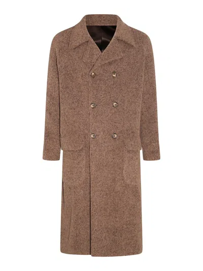 DOLCE & GABBANA BROWN WOOL COAT