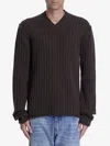 Dolce & Gabbana Man Sweater Dark Brown Size 40 Virgin Wool In Brown