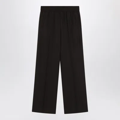 Dolce & Gabbana Wool Pants With Elastic-waistband In Black