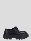 Dolce & Gabbana Brushed Calfskin Derby Shoes In Black