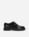 Dolce & Gabbana Day Classic Brushed Leather Brogue Shoes In Black