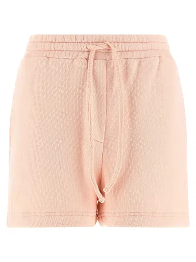 Dolce & Gabbana Brushed Cotton Terry Jogger Shorts In Pink