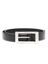 DOLCE & GABBANA BRUSHED-LEATHER BELT