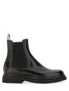 Dolce & Gabbana Brushed Leather Chelsea Boots In Black