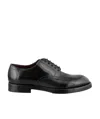 Dolce & Gabbana Black Leather Derby Shoes In Black