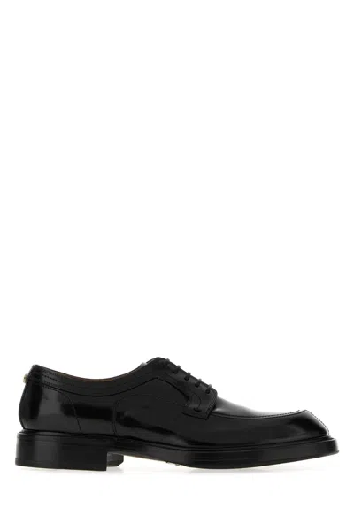 Dolce & Gabbana Brushed Leather Sneakers For Men In Black