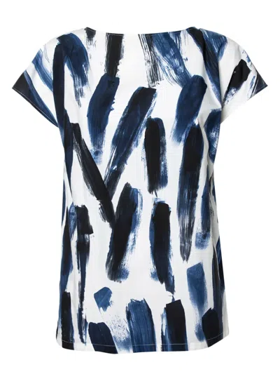 Pre-owned Dolce & Gabbana Brushstroke-print Top In Blue