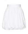 Dolce & Gabbana Bubble-silhouette Cotton Miniskirt In White